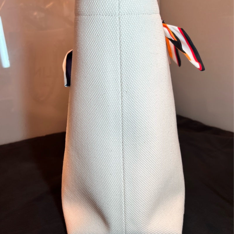 【近全新正品】Celine Cabas Tote  帆布托特包－大號（附保卡、訂製內袋與雙風格絲巾）-8
