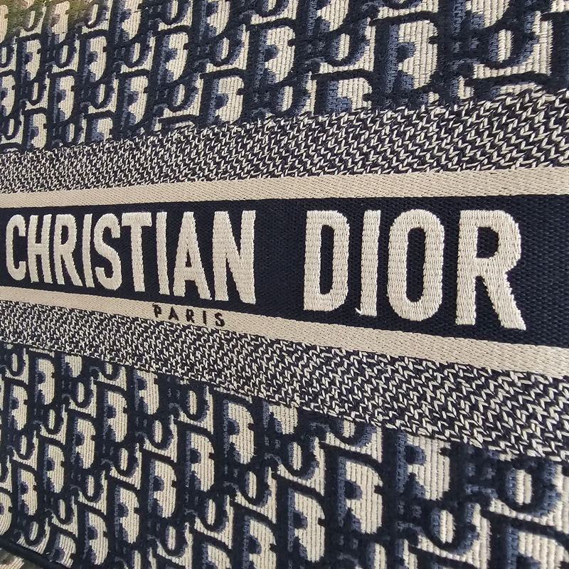 Dior book tote藍 中號-10