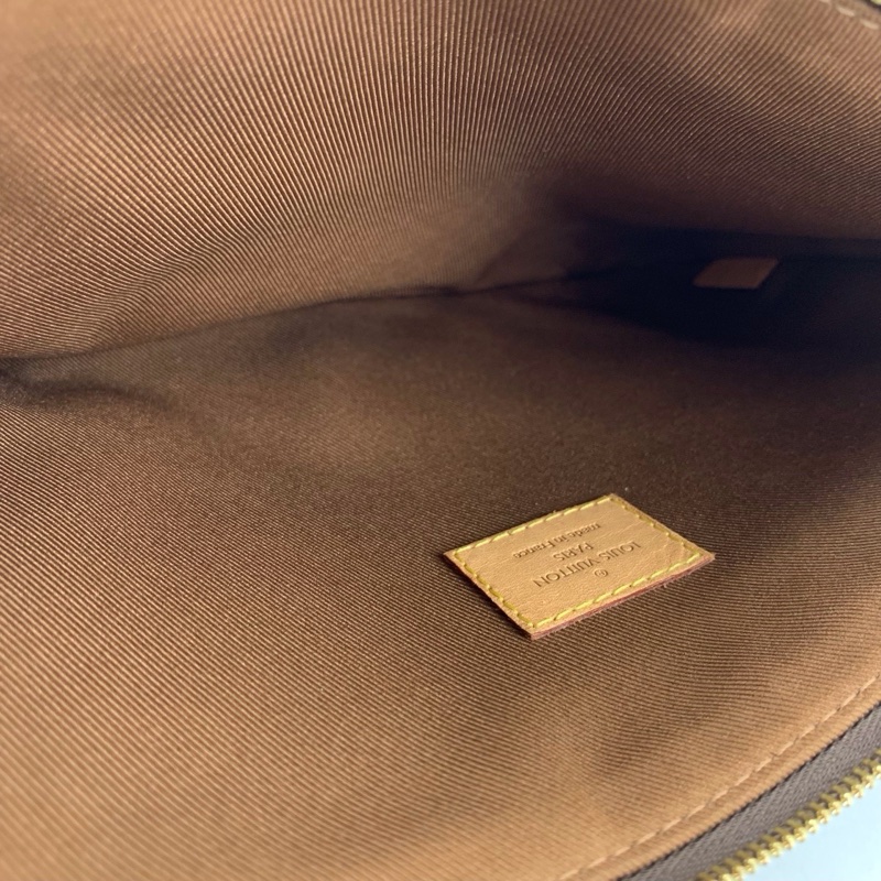 LV/路易威登 棕老花L型手拿包-6