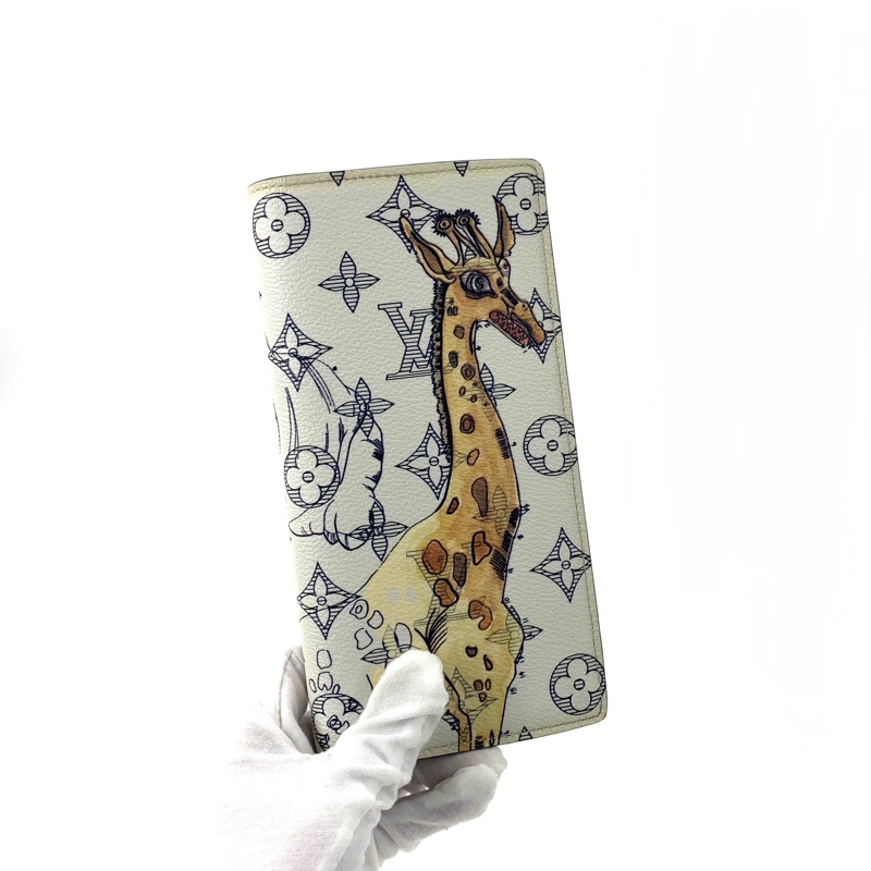 LV/路易威登 動物園系列長頸鹿長款對折錢包-0