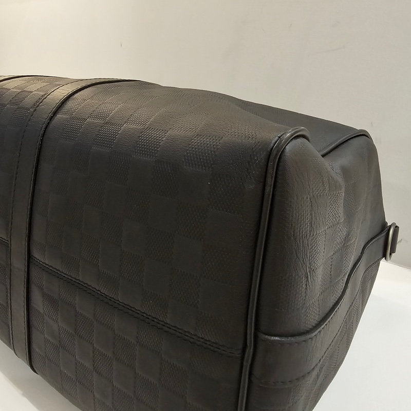 Lv黑格紋全皮 keepall50-11