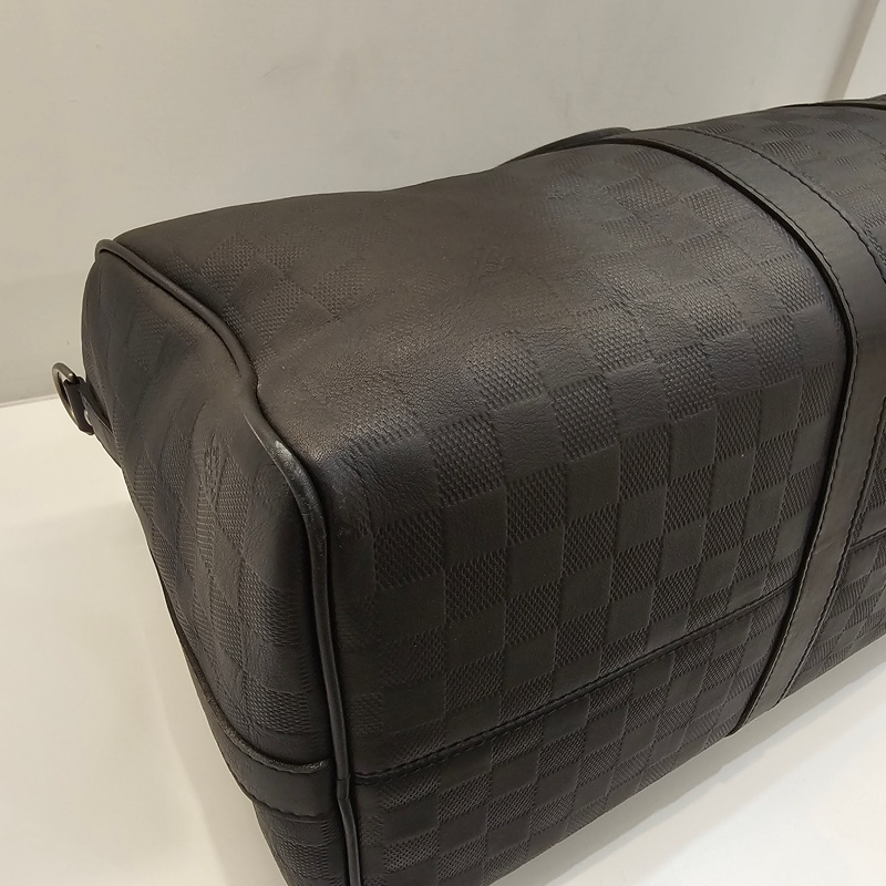 Lv黑格紋全皮 keepall50-13