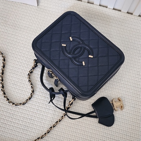 Chanel vanity21 藍色荔枝