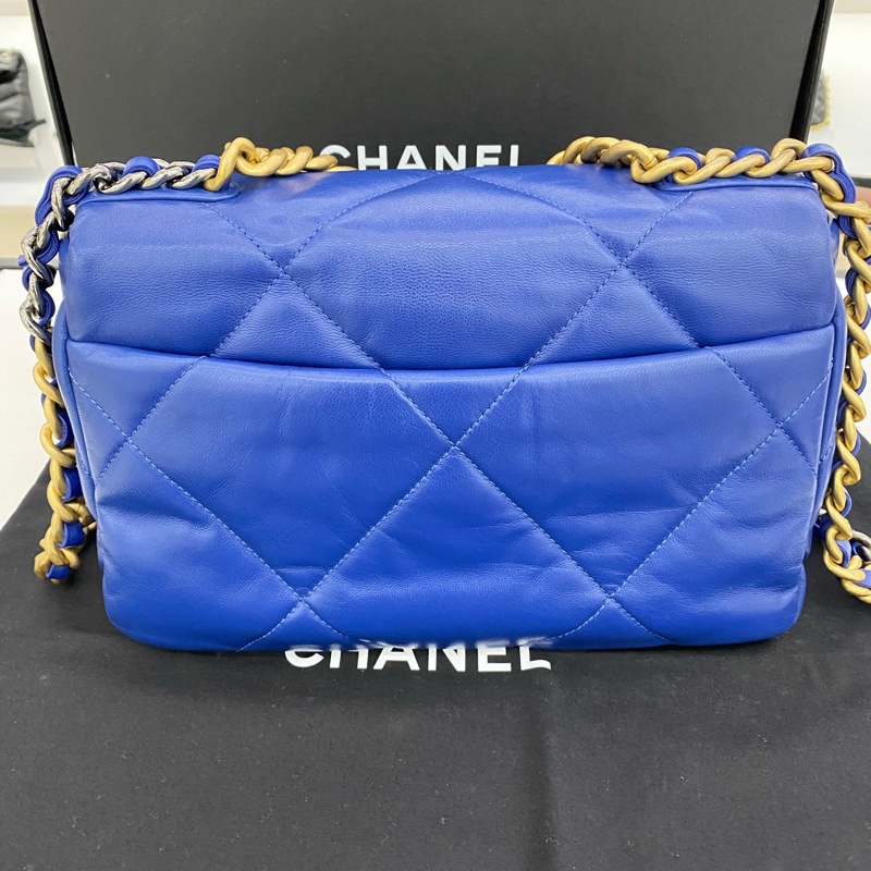 香奈兒/Chanel 19bag小號 藍 色 尺寸：16x26x9cm 29開有卡有塵袋-1