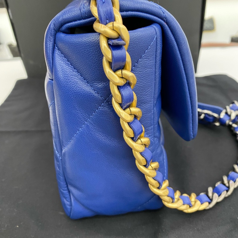 香奈兒/Chanel 19bag小號 藍 色 尺寸：16x26x9cm 29開有卡有塵袋-2