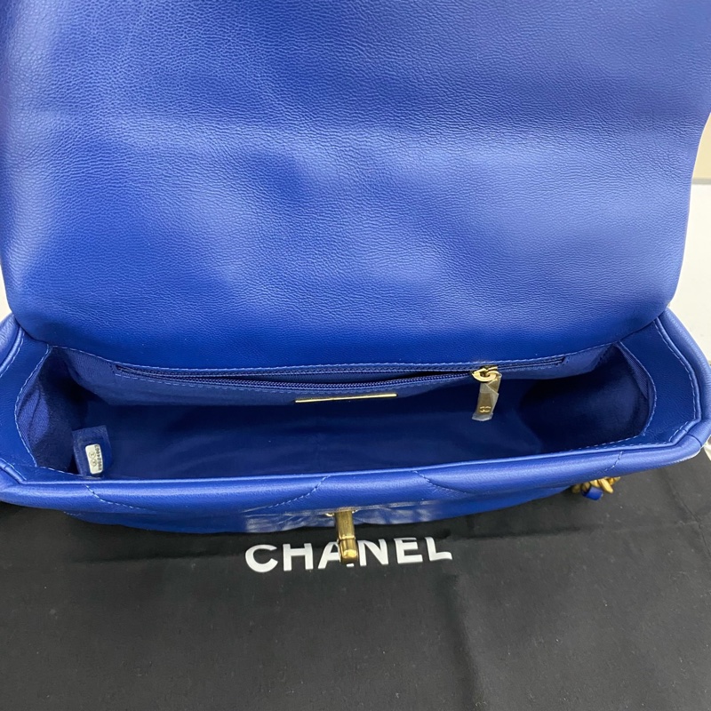 香奈兒/Chanel 19bag小號 藍 色 尺寸：16x26x9cm 29開有卡有塵袋-7