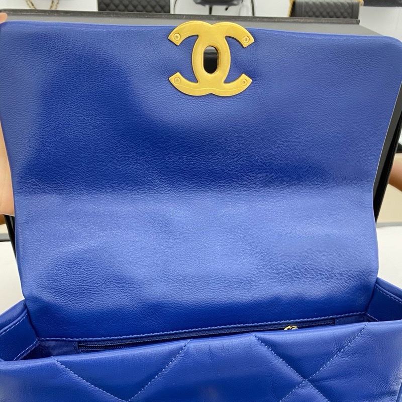 香奈兒/Chanel 19bag小號 藍 色 尺寸：16x26x9cm 29開有卡有塵袋-8