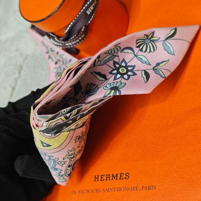 Herme twilly綁帶絲巾-4