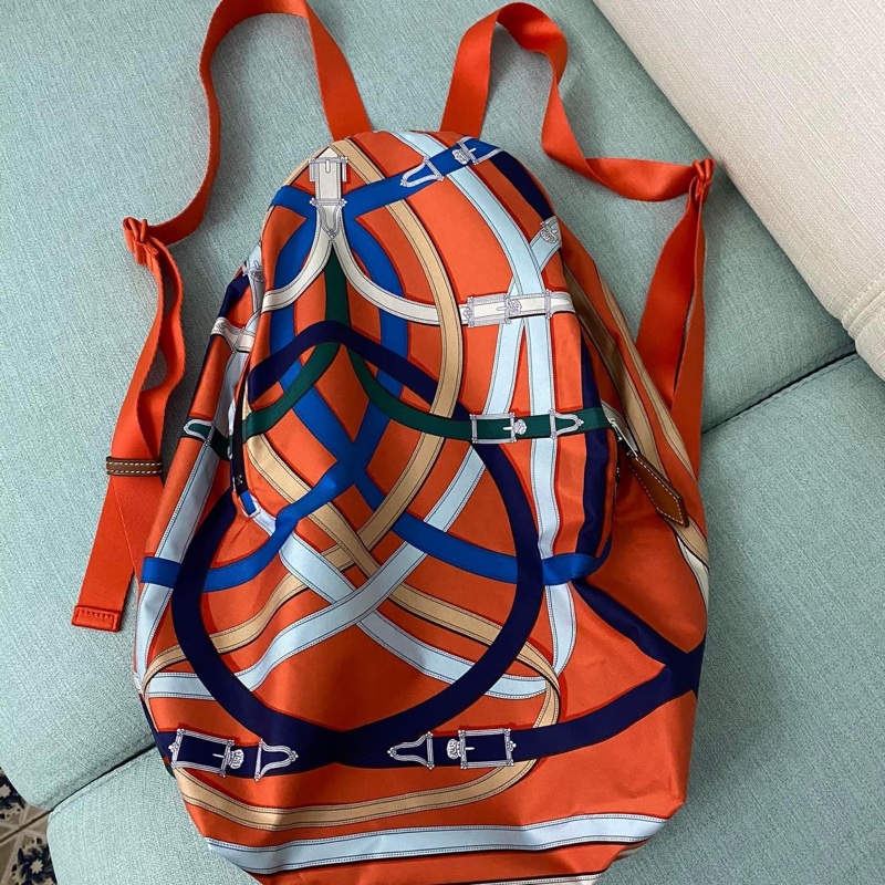Hermes 絲巾後背包-0