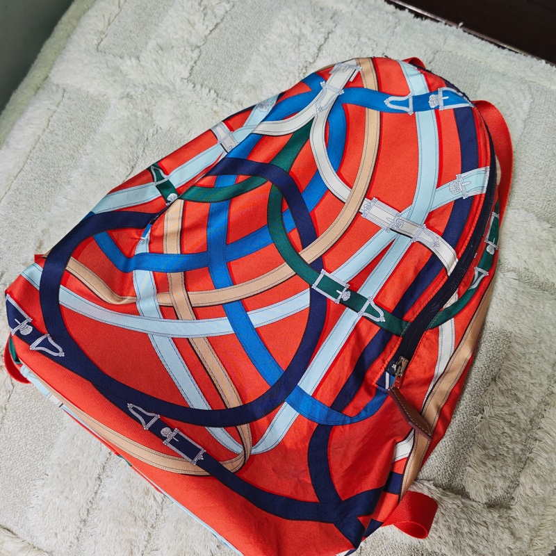 Hermes 絲巾後背包-6