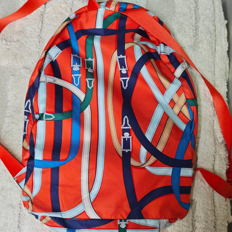 Hermes 絲巾後背包-23