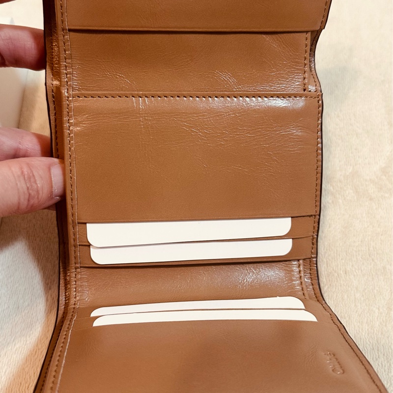 Chloe三折式短夾 粉-2