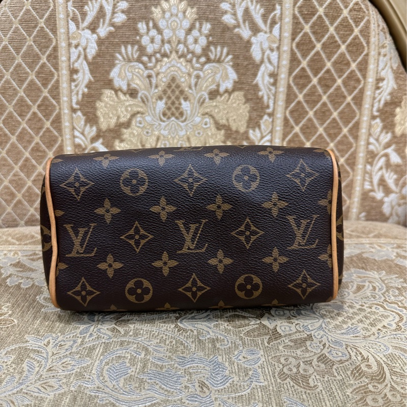 LV 原花金釦Speedy20手提斜背波士頓包M45957-4