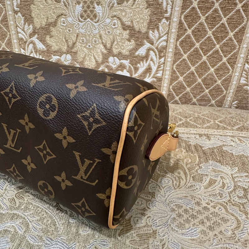 LV 原花金釦Speedy20手提斜背波士頓包M45957-6