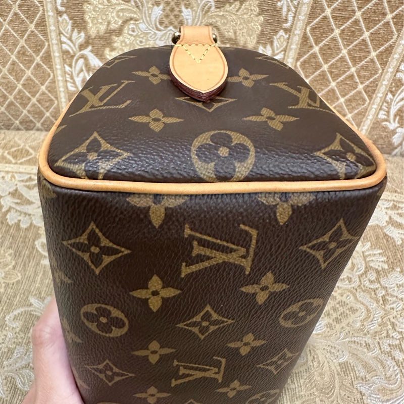 LV 原花金釦Speedy20手提斜背波士頓包M45957-8