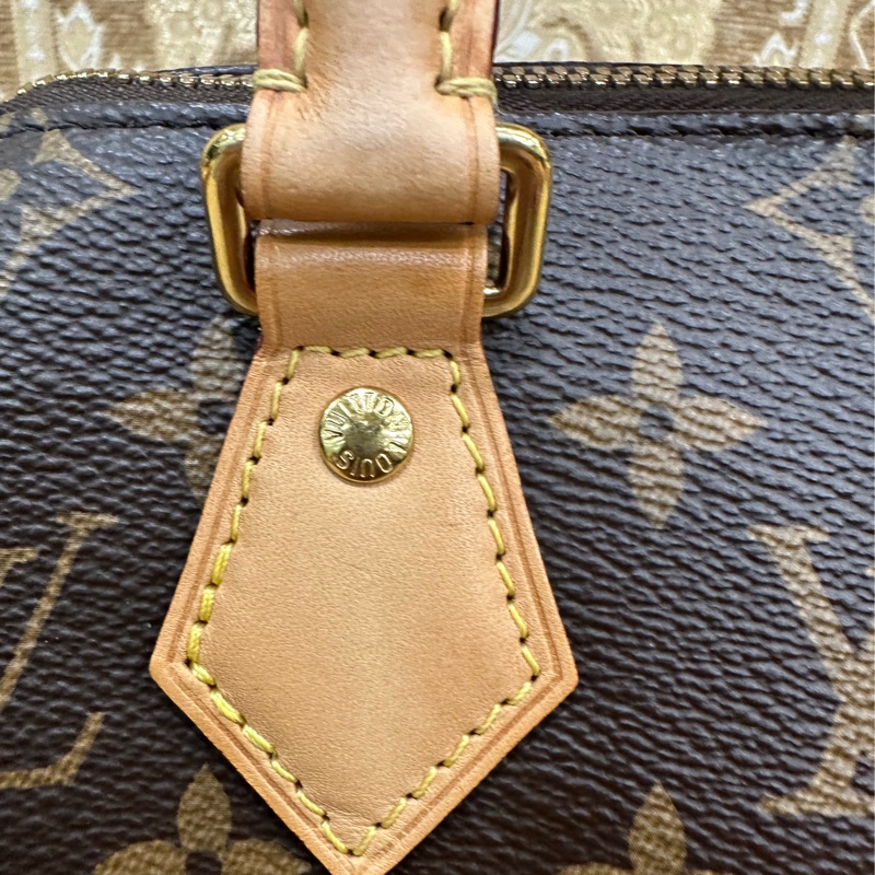 LV 原花金釦Speedy20手提斜背波士頓包M45957-15