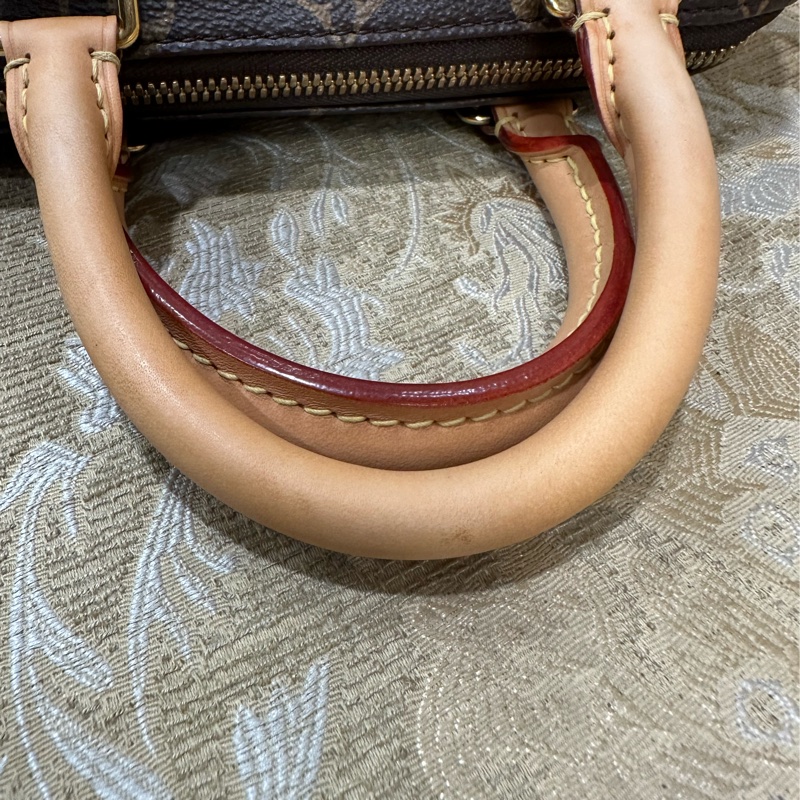 LV 原花金釦Speedy20手提斜背波士頓包M45957-19