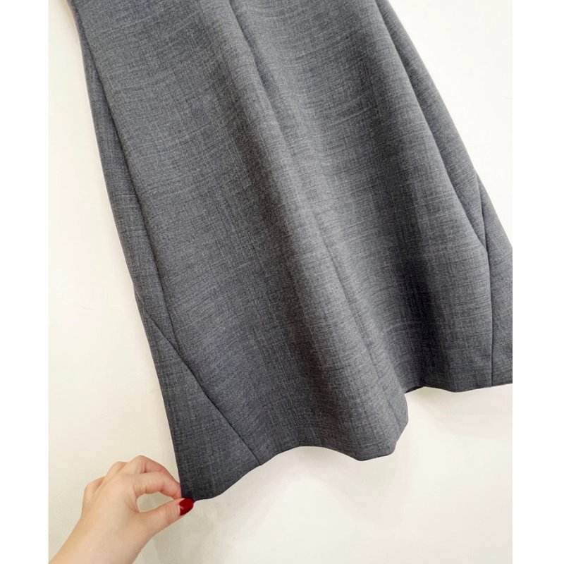 TB / TORY BURCH 鐵灰大圓釦商務洋裝 4/36-8