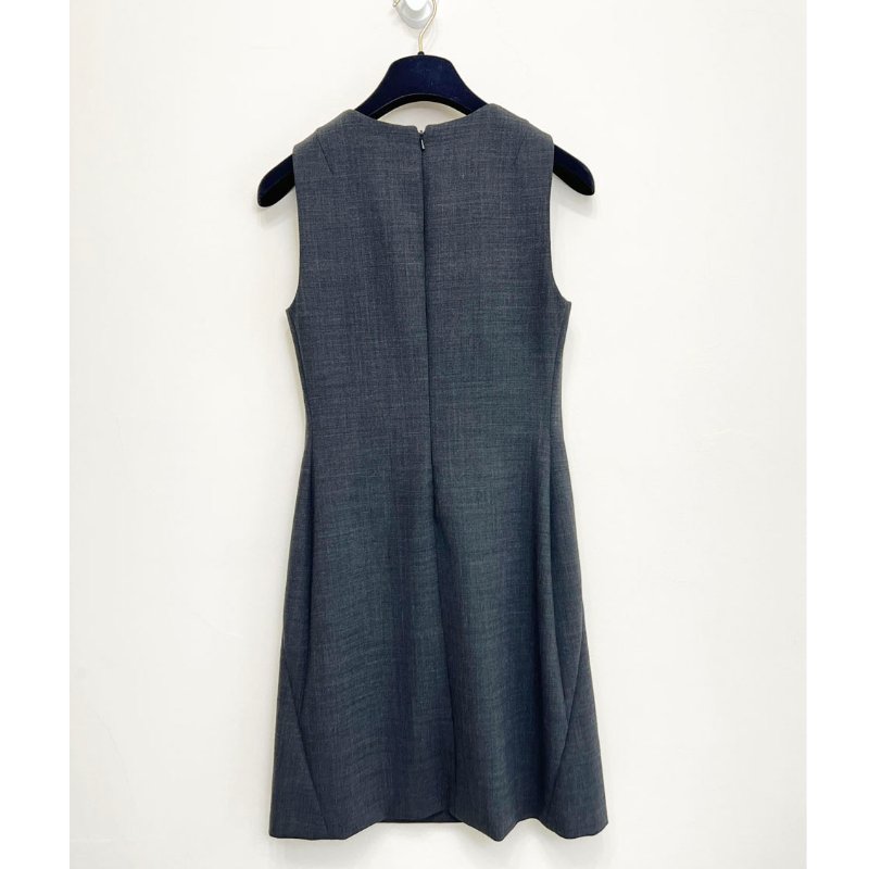 TB / TORY BURCH 鐵灰小圓釦商務洋裝 4/36-4