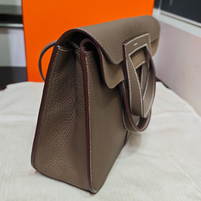 Hermes 愛馬仕大象灰Halzan 31有購證-9