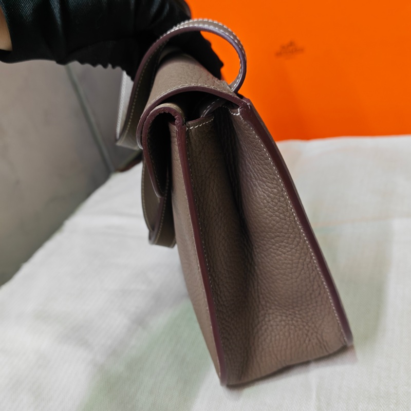 Hermes 愛馬仕大象灰Halzan 31有購證-11