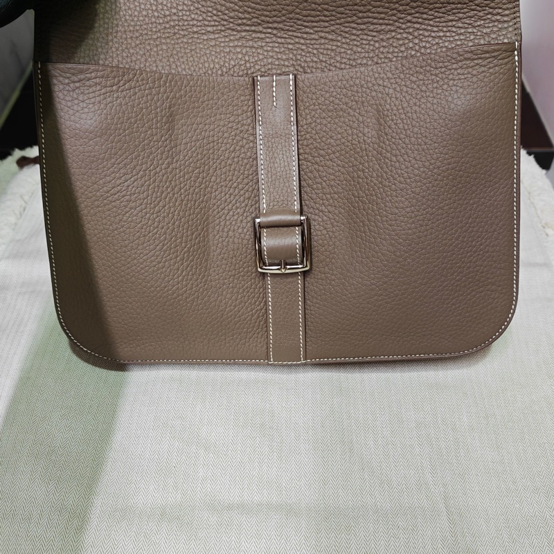 Hermes 愛馬仕大象灰Halzan 31有購證-27