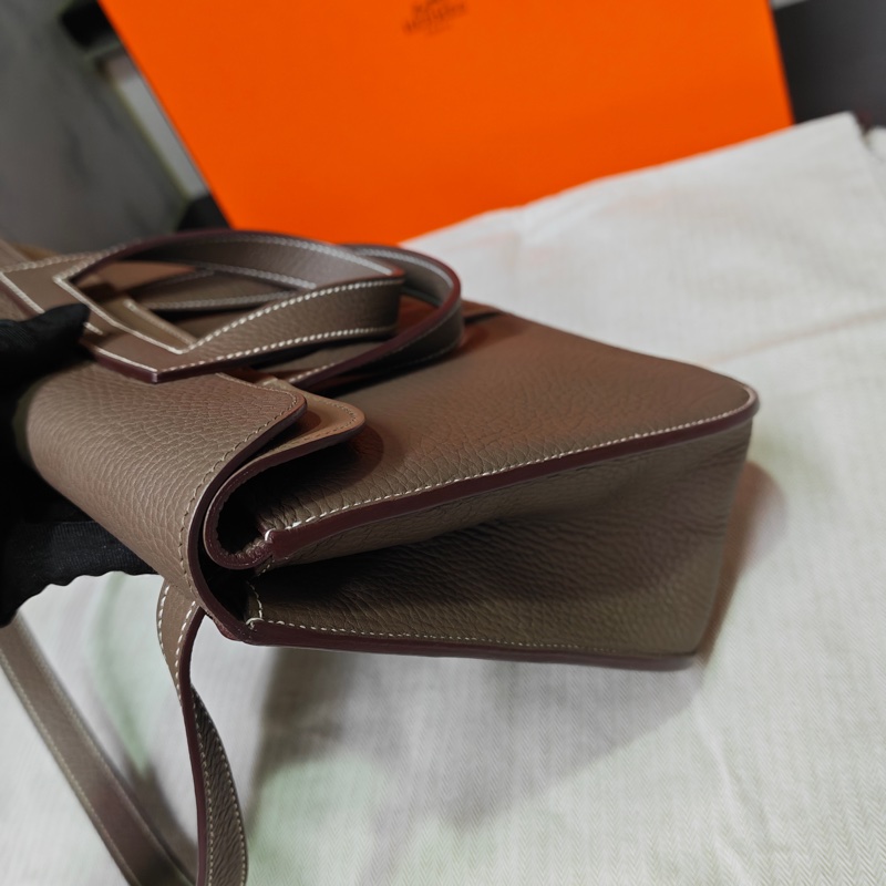 Hermes 愛馬仕大象灰Halzan 31有購證-45