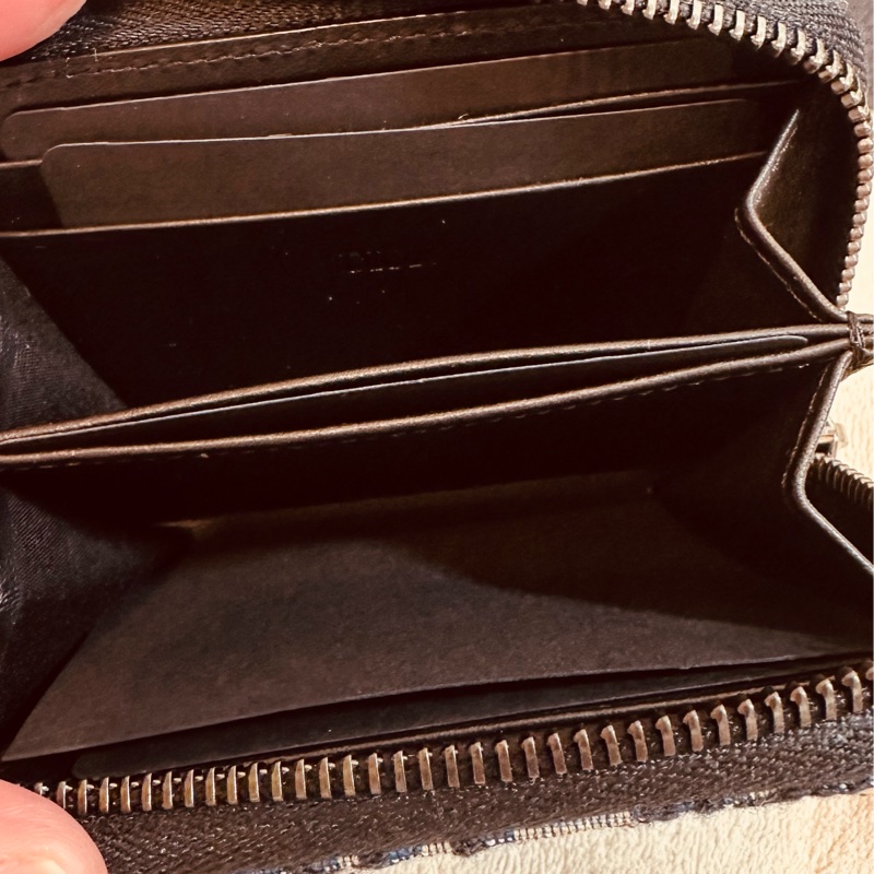 Dior 經典老花ㄇ字拉鍊零錢包(深藍)-10