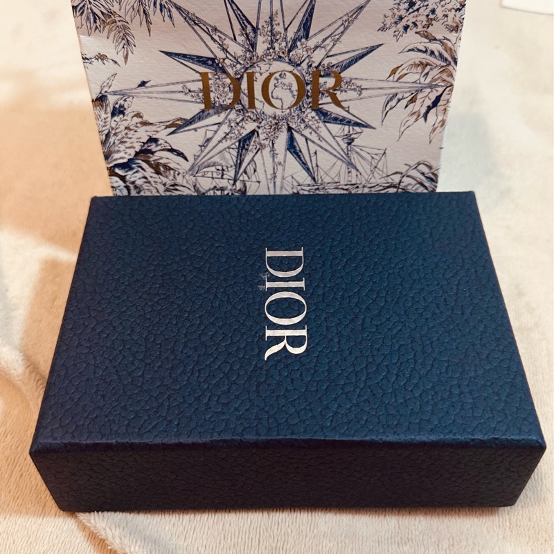 Dior 經典老花ㄇ字拉鍊零錢包(深藍)-14