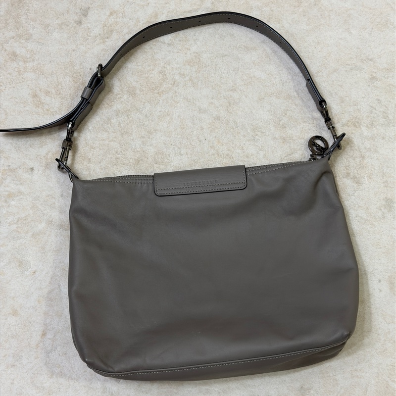 Longchamp LE PLIAGE XTRA 系列牛皮肩揹袋（中/米白）-2