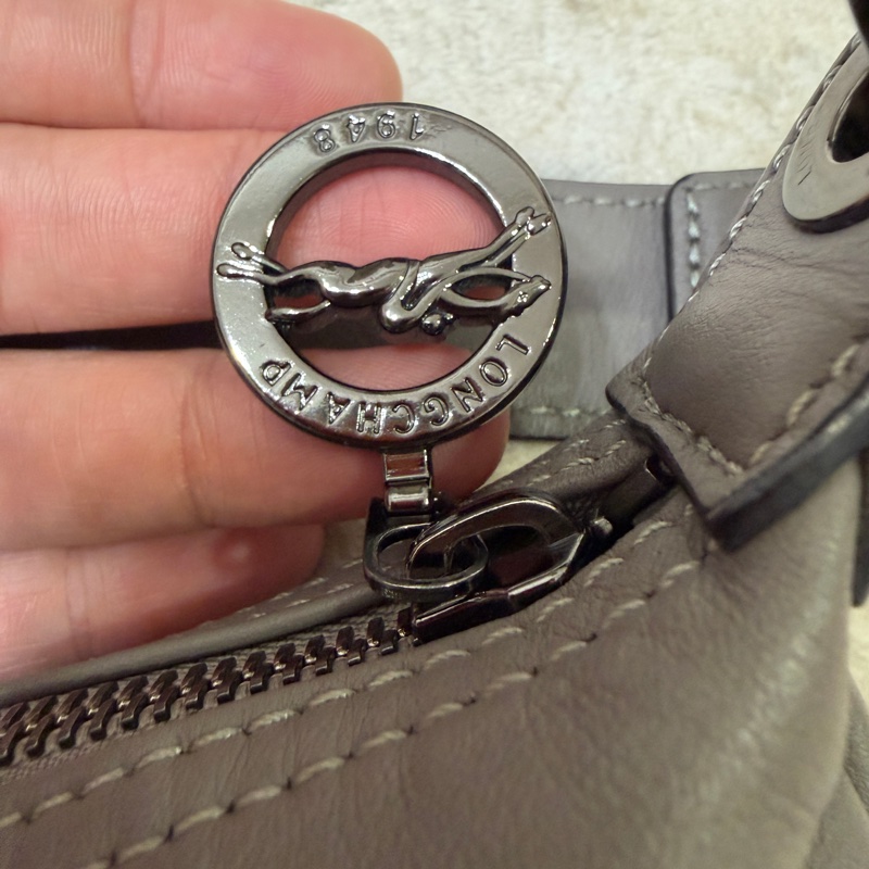 Longchamp LE PLIAGE XTRA 系列牛皮肩揹袋（中/米白）-16