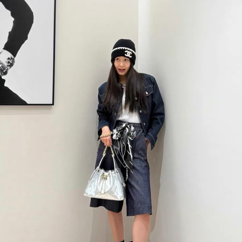 全新台灣吊牌/Chanel✨2025GD權志龍同款雛菊串珠百慕達牛仔褲 #38-0