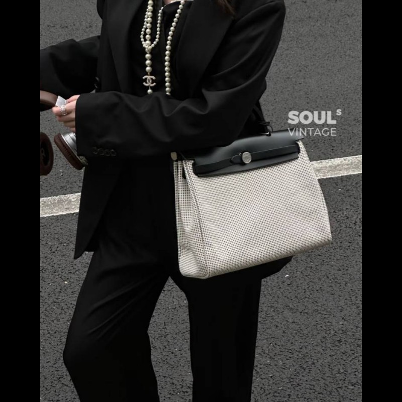 Hermes 愛馬仕 Herbag 31 熊貓色 黑白配色-4