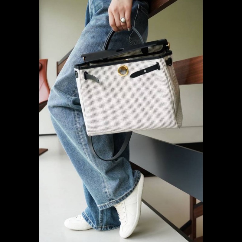 Hermes 愛馬仕 Herbag 31 熊貓色 黑白配色-6