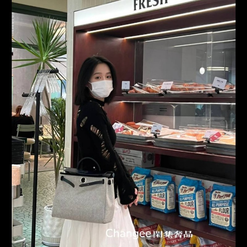 Hermes 愛馬仕 Herbag 31 熊貓色 黑白配色-7