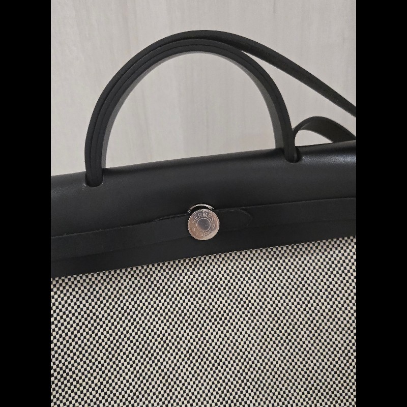Hermes 愛馬仕 Herbag 31 熊貓色 黑白配色-10