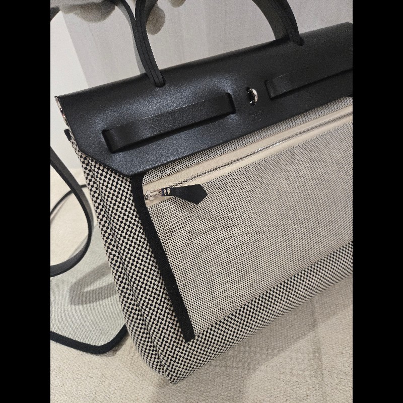 Hermes 愛馬仕 Herbag 31 熊貓色 黑白配色-25