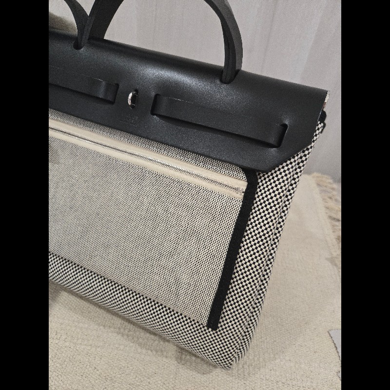 Hermes 愛馬仕 Herbag 31 熊貓色 黑白配色-26