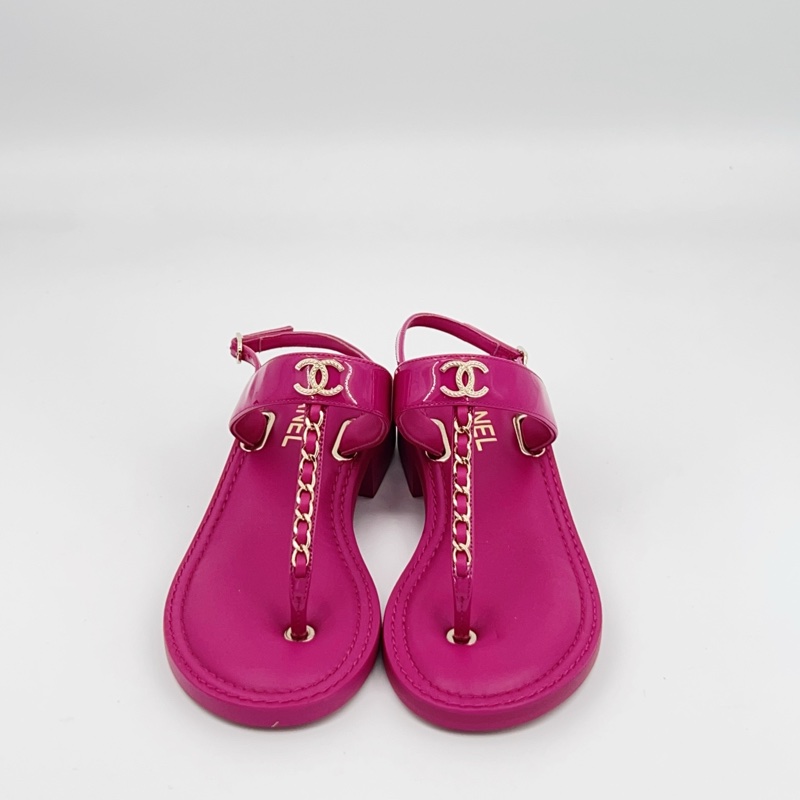 閒置新Chanel香奈兒 粉色涼鞋 36碼-1