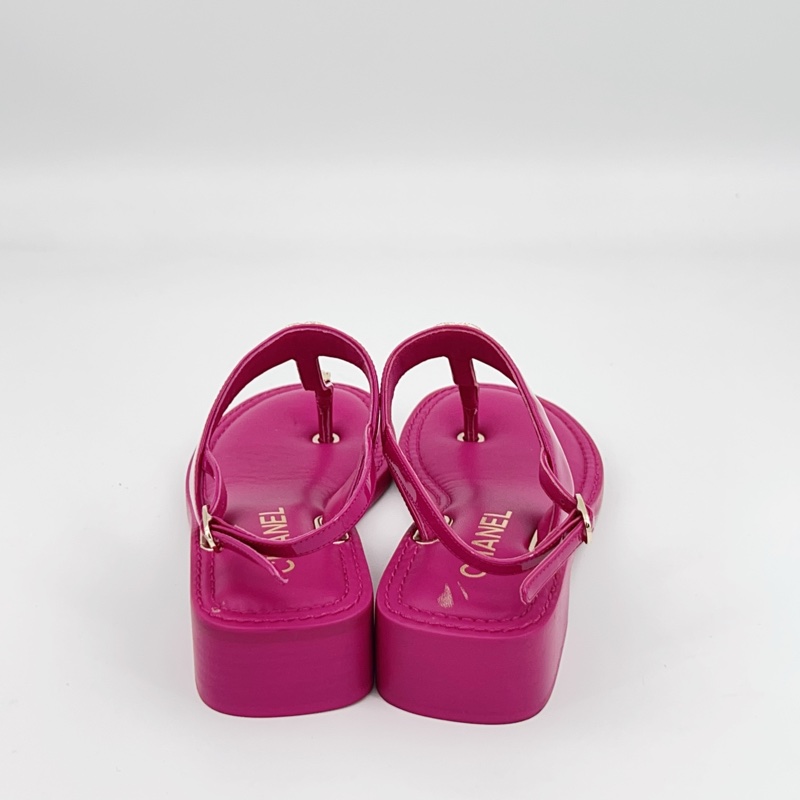 閒置新Chanel香奈兒 粉色涼鞋 36碼-3