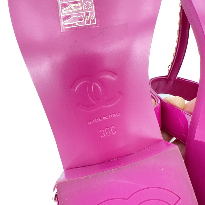 閒置新Chanel香奈兒 粉色涼鞋 36碼-5