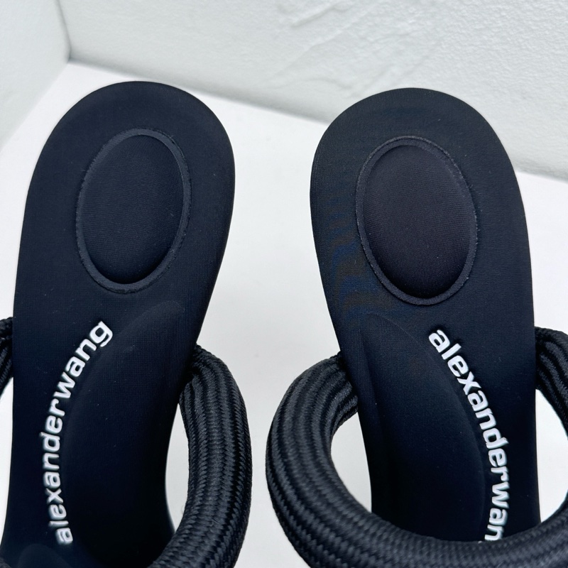 閒置新Alexander wang亞歷山大王julie黑色方頭高跟涼拖，-5