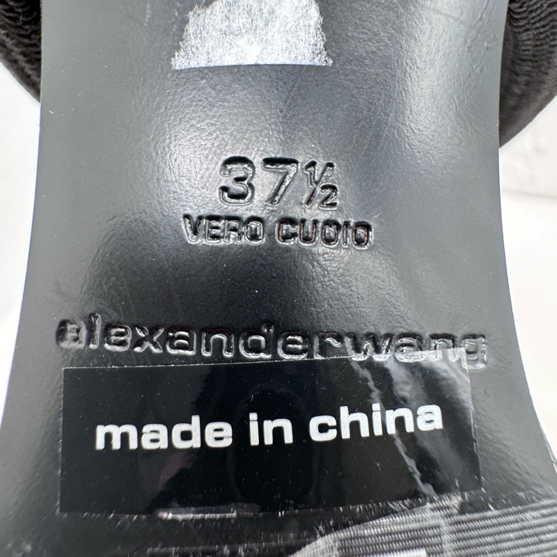 閒置新Alexander wang亞歷山大王julie黑色方頭高跟涼拖，-6