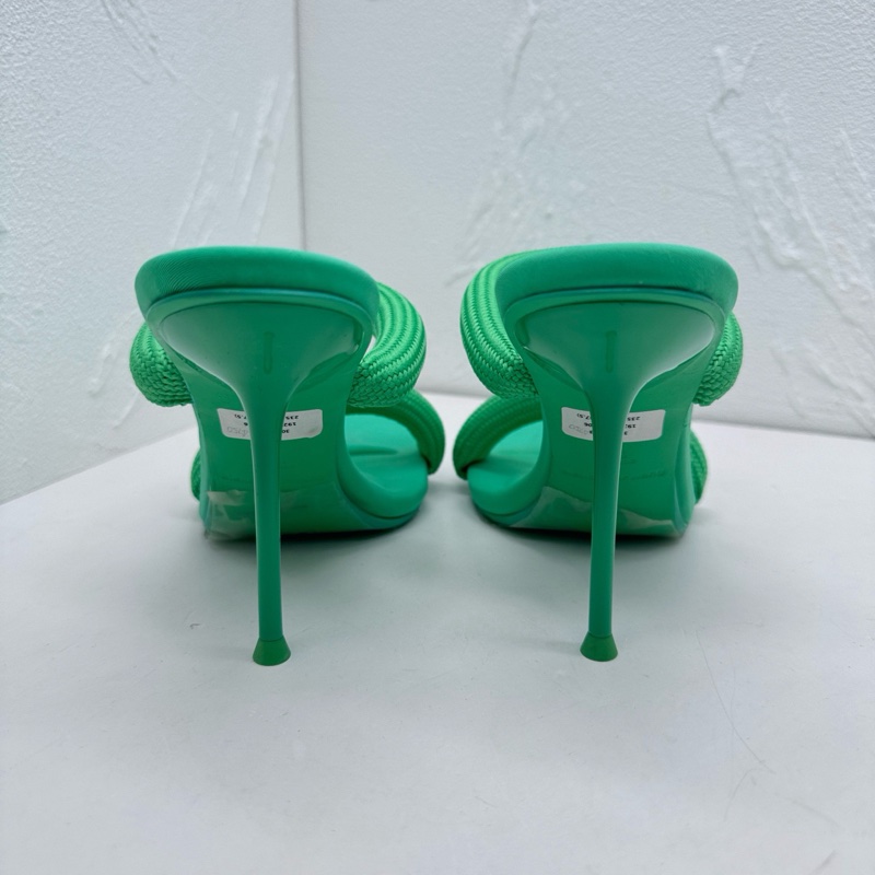 閒置新Alexander Wang亞歷山大王julie綠色方頭高跟涼拖-4