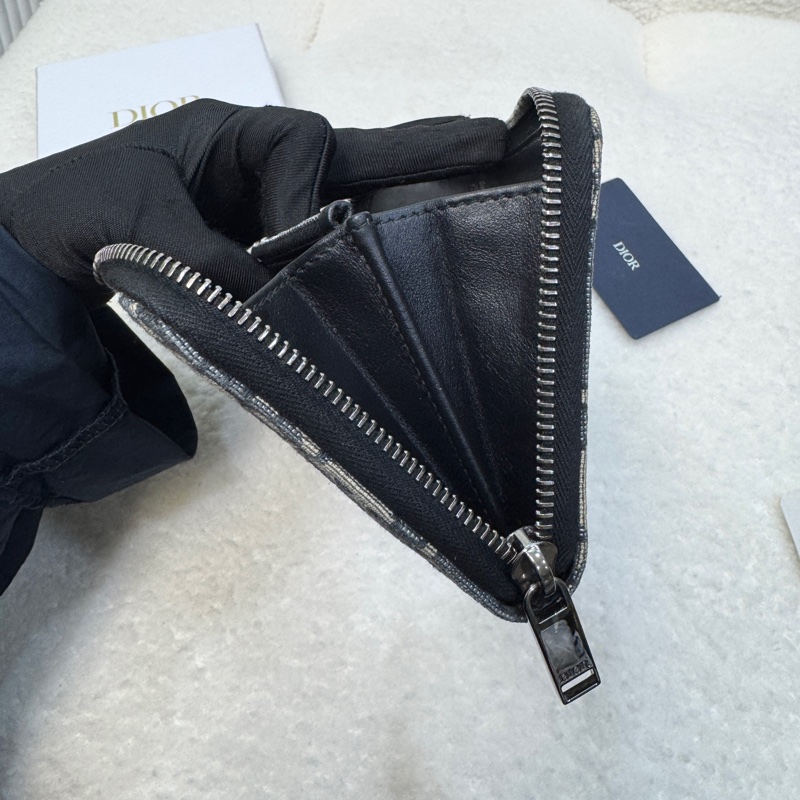 經典迪奧老花Dior Oblique 深藍緹花ㄇ字拉鍊長夾2ESBC252YSE-15