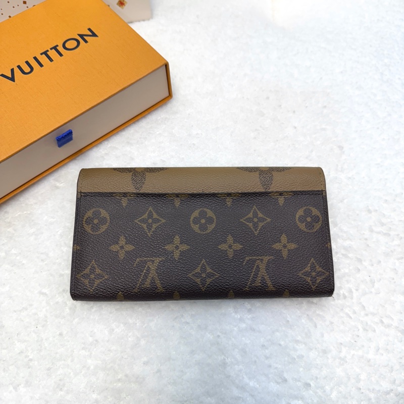 經典拼色 路易威登LV Monogram Giant Sarah 帆布信封長夾M80726 雙色原花優雅大氣 🍂-2