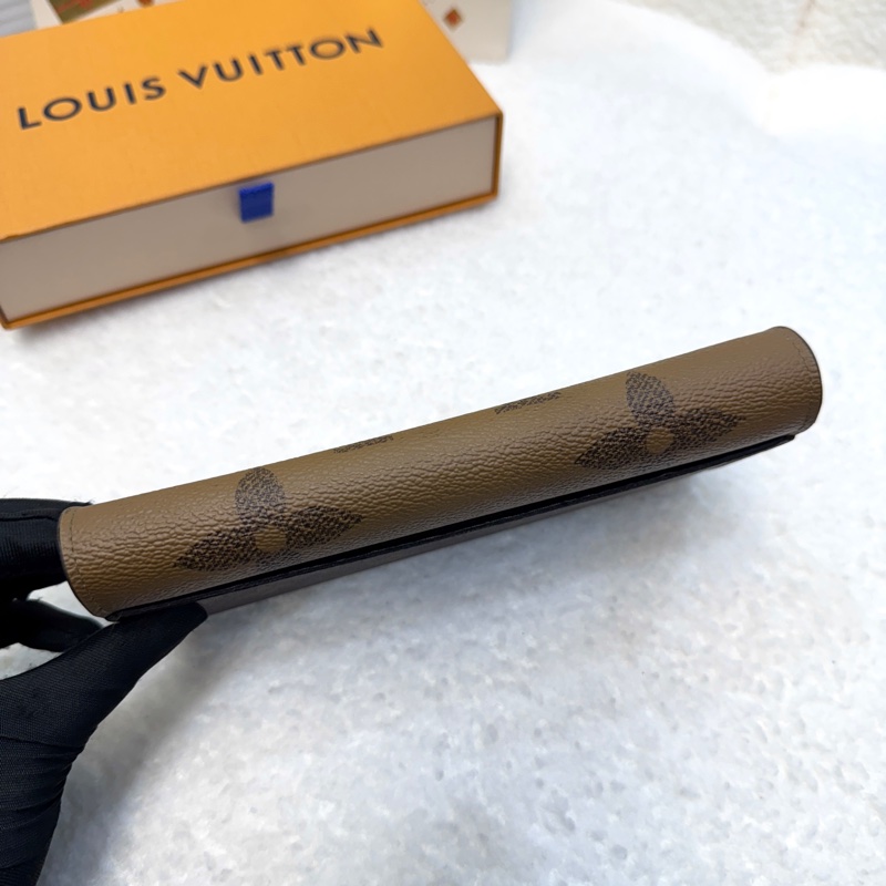 經典拼色 路易威登LV Monogram Giant Sarah 帆布信封長夾M80726 雙色原花優雅大氣 🍂-4