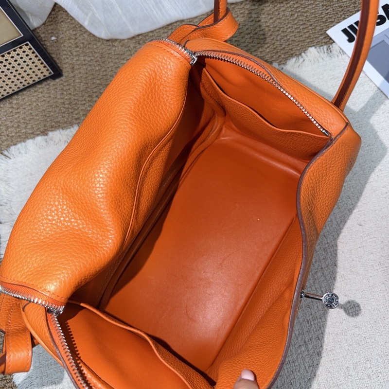 🌈Hermes🧡Lindy 30🧡橙色銀扣🧡98新🌟TC皮🌟愛馬仕🌟-2