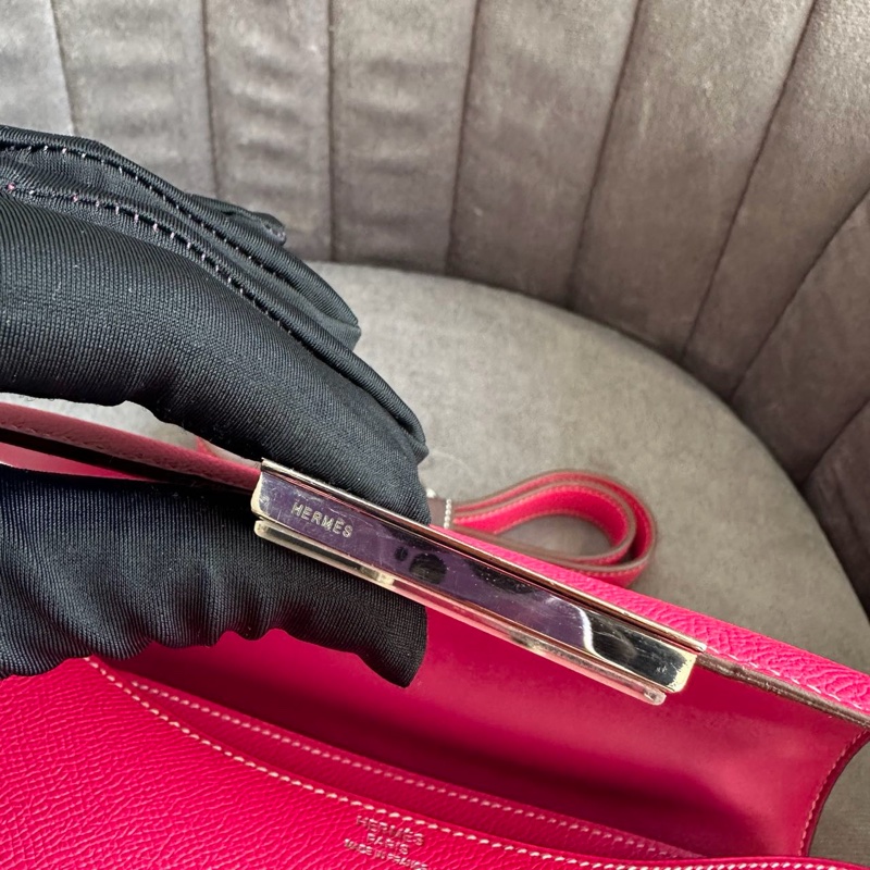 🌈Hermes💗Constance 24💗糖果粉銀扣💗99新🌈Epsom皮🌟Constance24🌟Constance🌟愛馬仕🌟-3