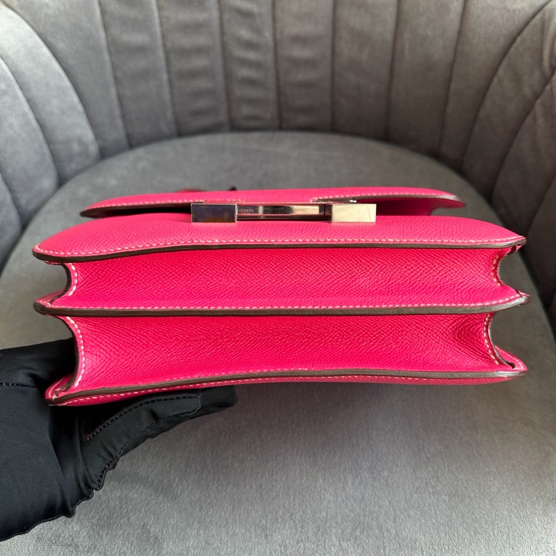 🌈Hermes💗Constance 24💗糖果粉銀扣💗99新🌈Epsom皮🌟Constance24🌟Constance🌟愛馬仕🌟-8